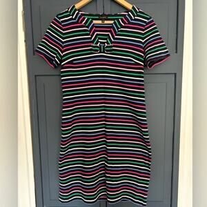 Talbots Striped 100% Cotton Shift Dress Size S